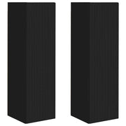 Mobile TV da parete 2 pz | Armadietto TV | Mobile Porta TV Nero 30 x 31 x 100 cm