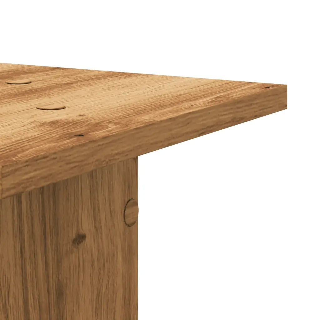 Supporti Piante 2 pz Rovere Artigianale 30x30x80 cm Truciolato 3307872