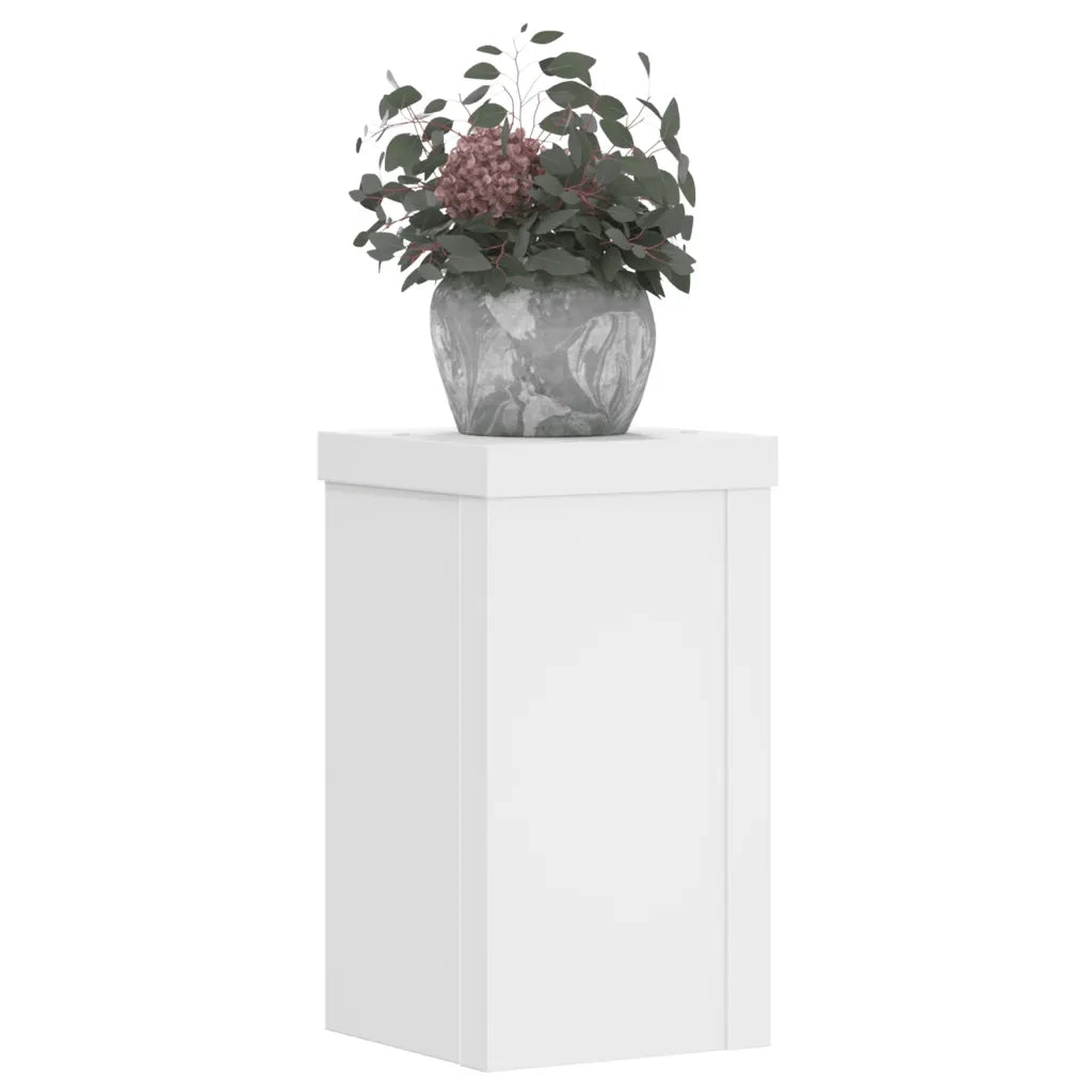 Supporti per piante | Sostegno per piante 2 pz Bianchi 10x10x18 cm Legno Multistrato
