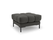 Cosmopolitan Design - Pouf "Bali" in tessuto strutturato grigio scuro 