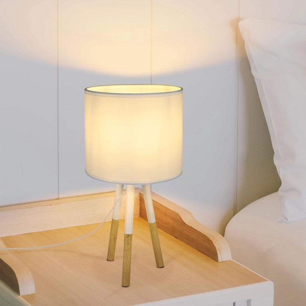 ZMH Lampada da tavolo LED E27 per camera da letto comodino