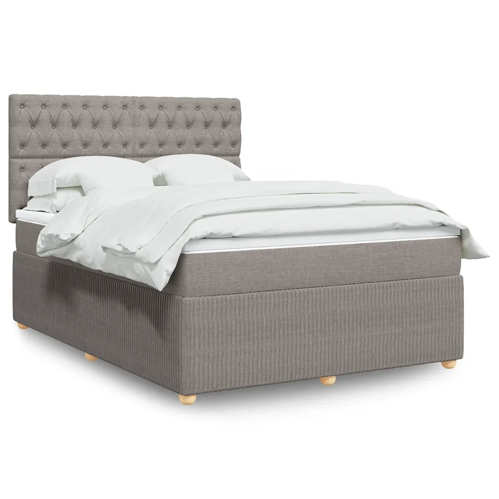 Giroletto a Molle con Materasso Tortora 140x190 cm in Tessuto 3292062