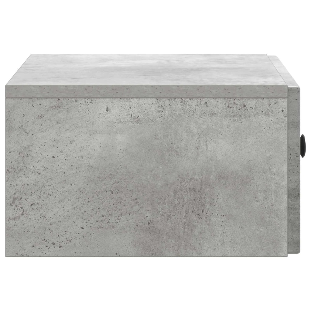 Mobiletto da notte a muro Grigio Cemento 49 x 34,5 x 20 cm