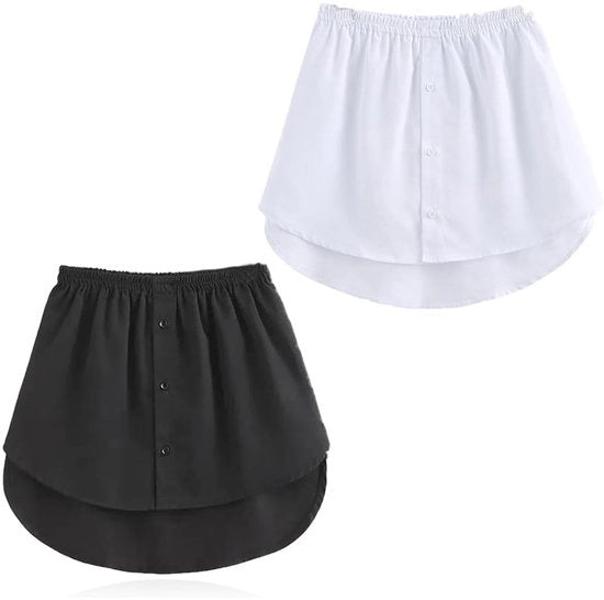 Falsa cravatta a 2 pezzi - Bianco e nero - Accessori per cravatta in stile moderno - Peso 200 gram