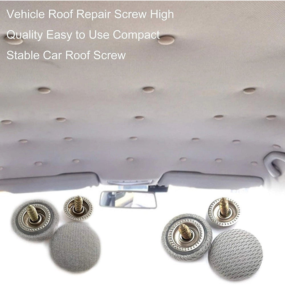 Trade Shop - Kit 20pz Vite Per Riparazione Tetto Tettuccio Auto Fermo Perni Automatici Nylon -