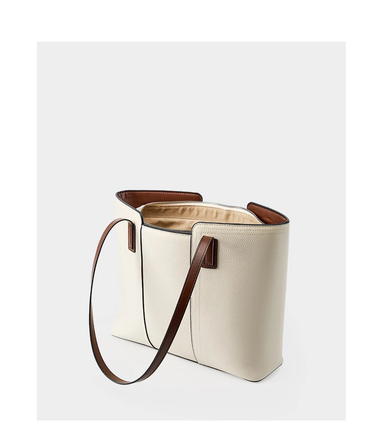 Borsa a tracolla da donna in vera pelle bianca
