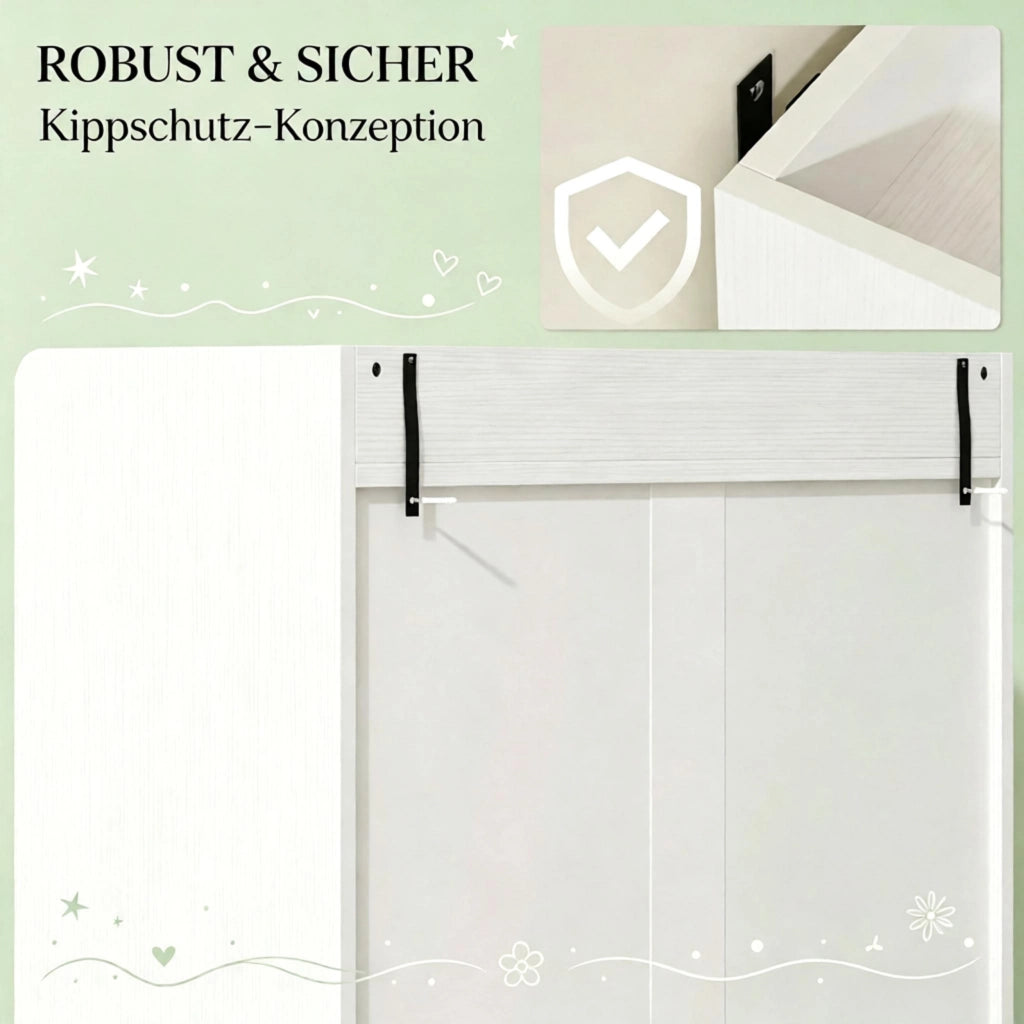 SCARPIERA stretta 70x30x120 cm bianca con 2 ribalte
