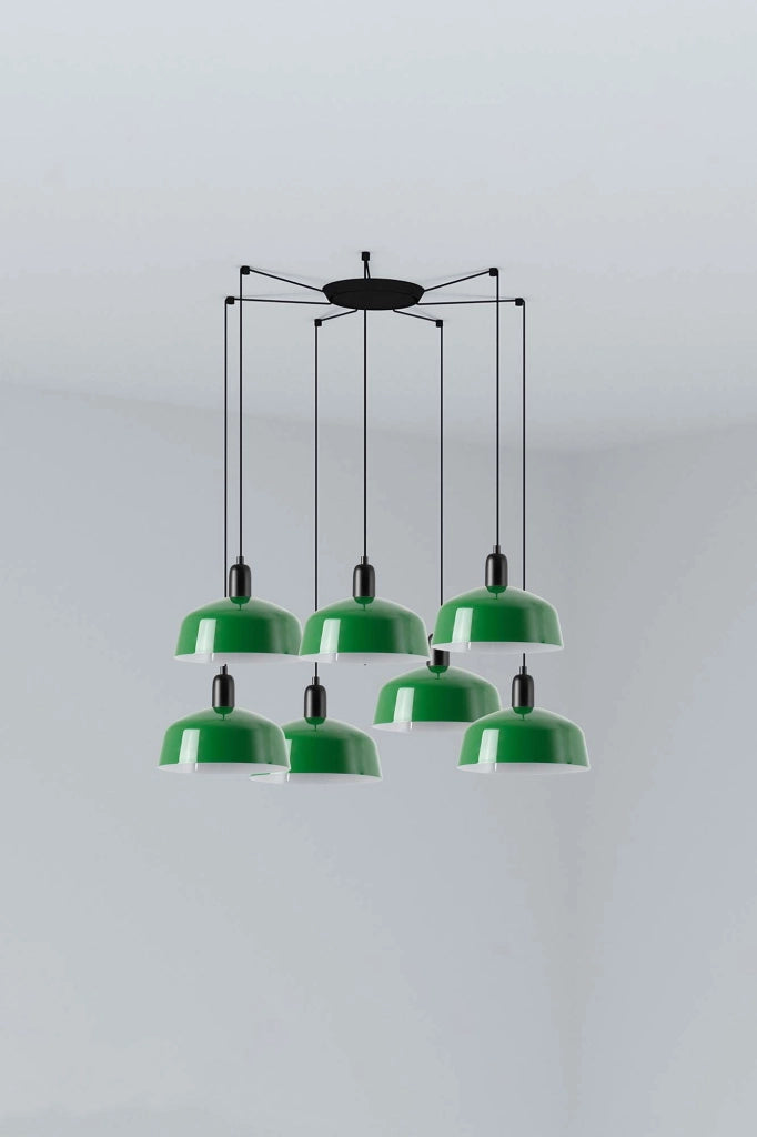 TATAWIN M metallo 7L Lampada sospensione verde