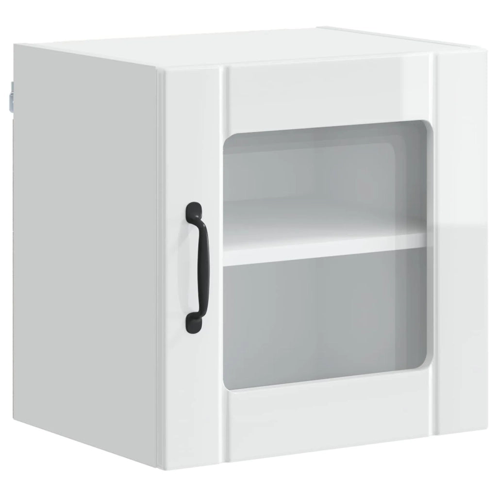 Mobile in vetro da parete LUCCA 2 pcs Bianco Lucido