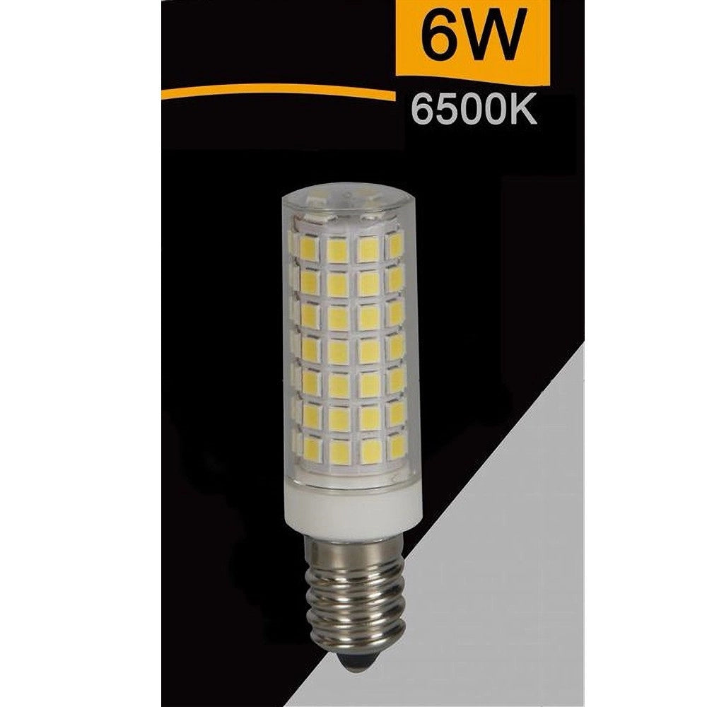 Trade Shop - Lampadina Led E14 6w 700lm Tubolare Luce Fredda Calda Naturale Sparac-e14-6w-ce1 - -bianco Freddo      -