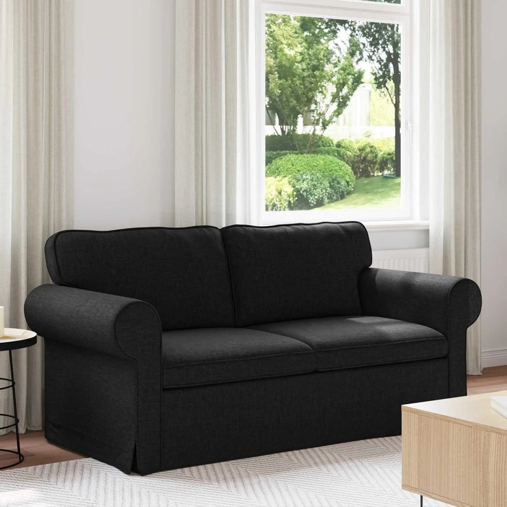 Divano Nero 175 x 82 x 80 cm Tessuto