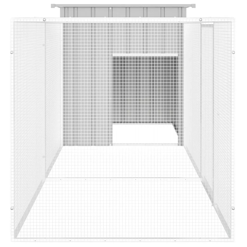 Gabbia per Polli Grigia 300x91x100 cm Acciaio Zincato 3106460