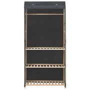 Armadio a 3 Ripiani Grigio 79x40x170 cm in Tessuto CFW2601195