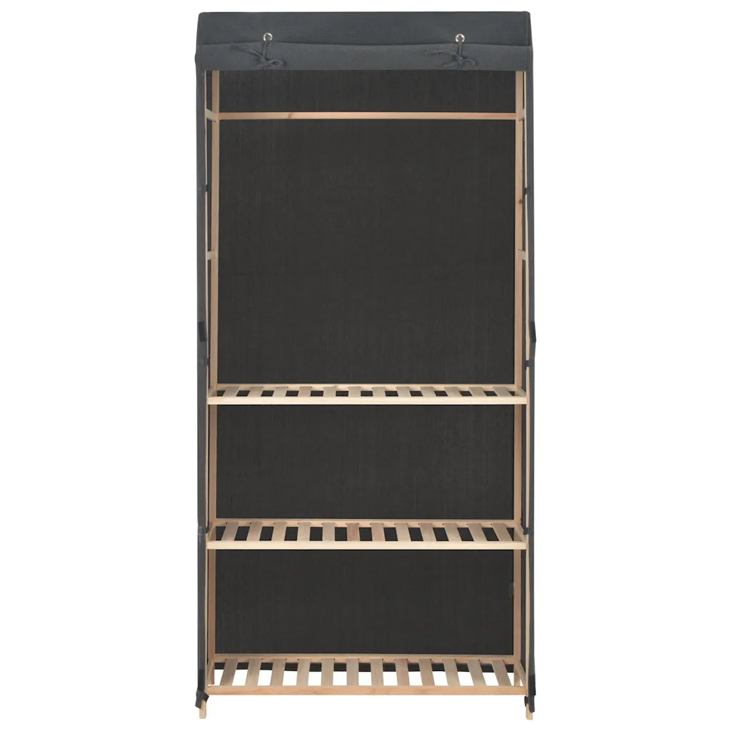 Armadio a 3 Ripiani Grigio 79x40x170 cm in Tessuto CFW2601195