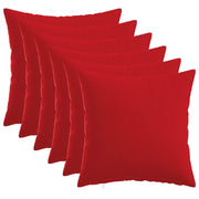 Federa 6 pz HEERLEN Rosso 50 x 50 cm Tessuto 910781
