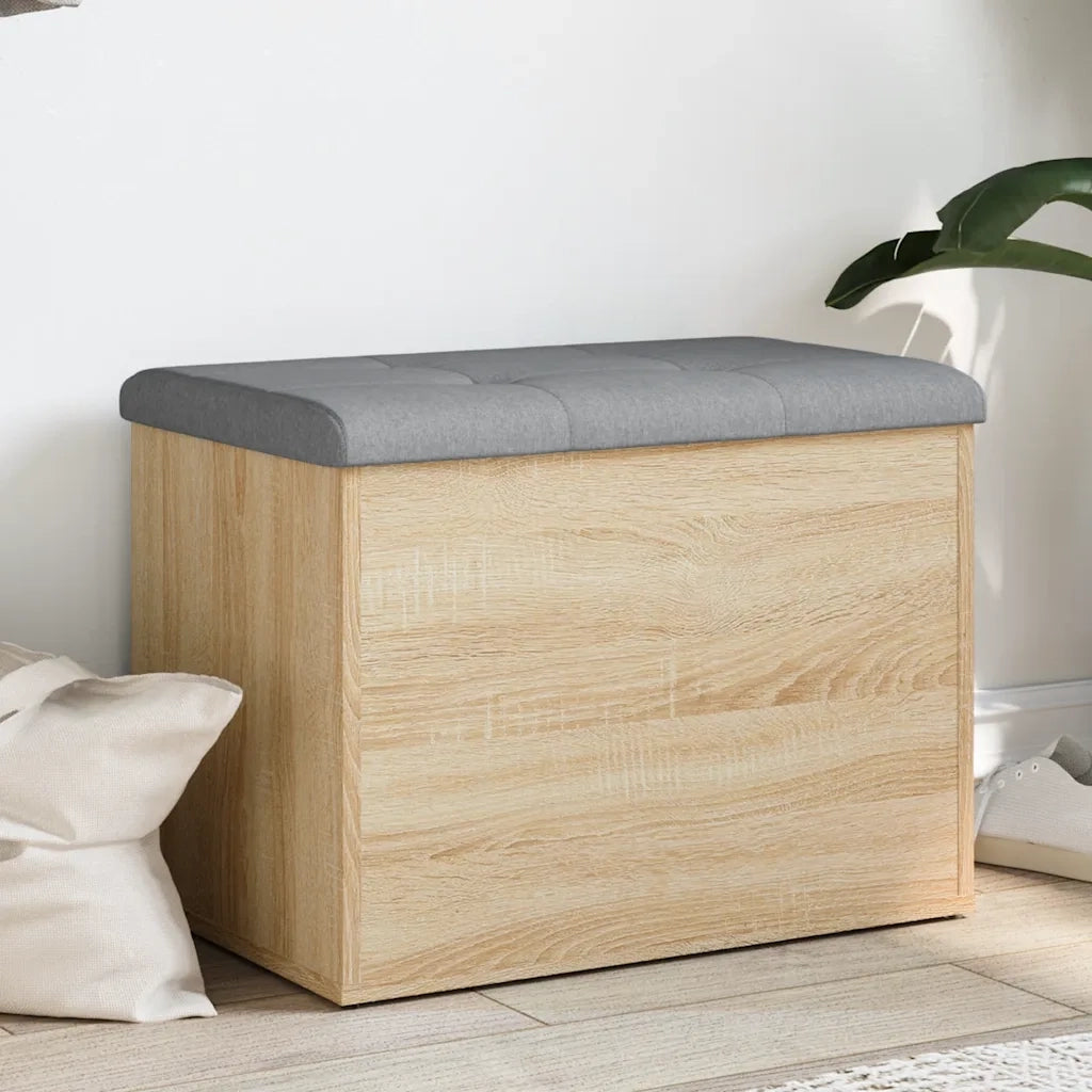 Panca Contenitore Rovere Sonoma 62x42x45 cm Legno Agglomerato