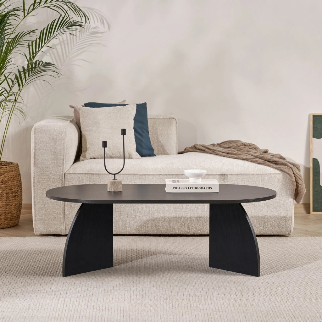 Tavolino in legno "Melina" 120 x 60 x 40 cm - Legno nero