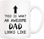 Tazza da caffè in ceramica 315 ml - Ideale per il papà - Unico regalo per la festa - Tazze da caffè per colleghi - Idee regalo perfette - Adatte per papà e mamma - Tazza da caffè in ceramica