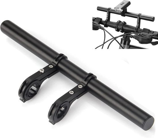 Verlengstang per Sterzo - 30 Cm - Facile da Installare - Sterzo Estensore per Biciclette e Scooter - Estensore per Sterzo Multifunzionale - Estensione del telaio - Sterzo Estensore - Sterzo Estensore per Mountainbike / Bicicletta Sterzo in Acciaio Nero