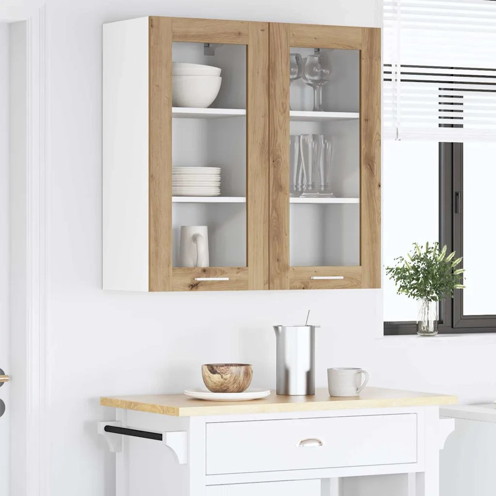 Armadio pensile con porta Rovere artigianale 40 x 31 x 80 cm 884312