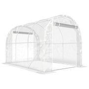 Serra a Tunnel 2x3x2 m con Porte Avvolgibili Telaio in Acciaio e Copertura in PE Anti-UV Trasparente