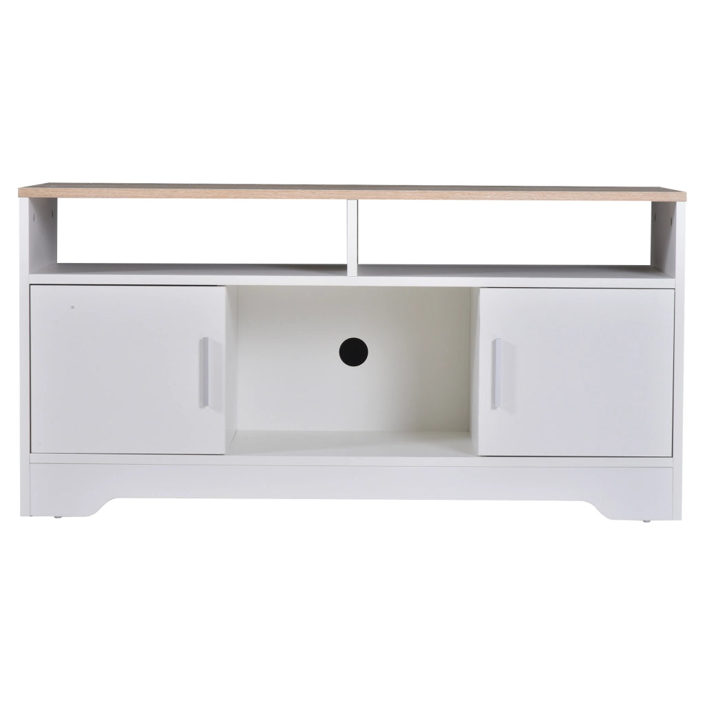 Mobile TV con scaffalatura ¨C zephmum ¨C Bianco 105x40x52 cm