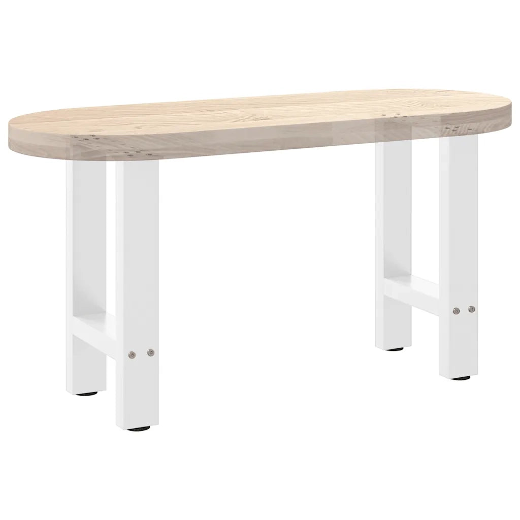 Gambe per Tavolino da Caff¨¨ Bianche 2 pz-Set di 2 Gamba per Tavolo 38x(42-43) cm Acciaio