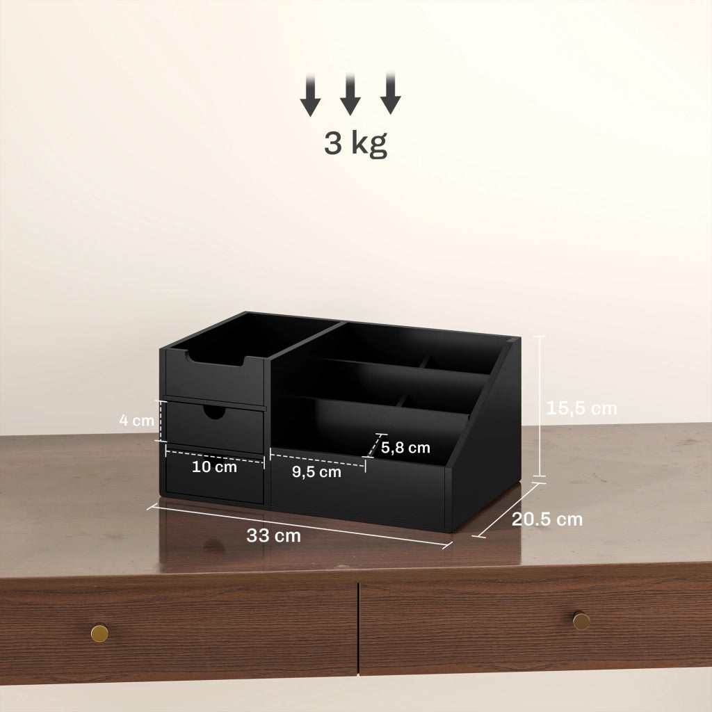 Cassettiera da scrivania ¨C Xylo ¨C 2 cassetti nero 33x20,5x15,5cm