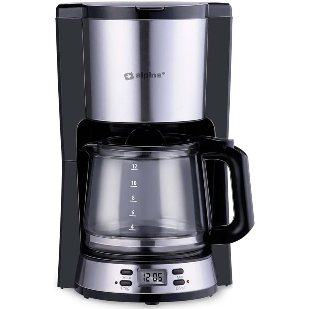 Macchina da Caffè con Filtro Caffettiera 1000 W Caraffa da 1,5 Litri 12 Tazzine