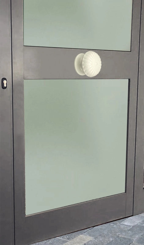 Pomolo fisso per porta SAGUATTI 861/80KB in alluminio bianco lucido
