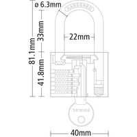 Stanley Lucchetto Sicurezza Arco Lungo in Acciaio Cementato da 40mm con 3 Chiavi