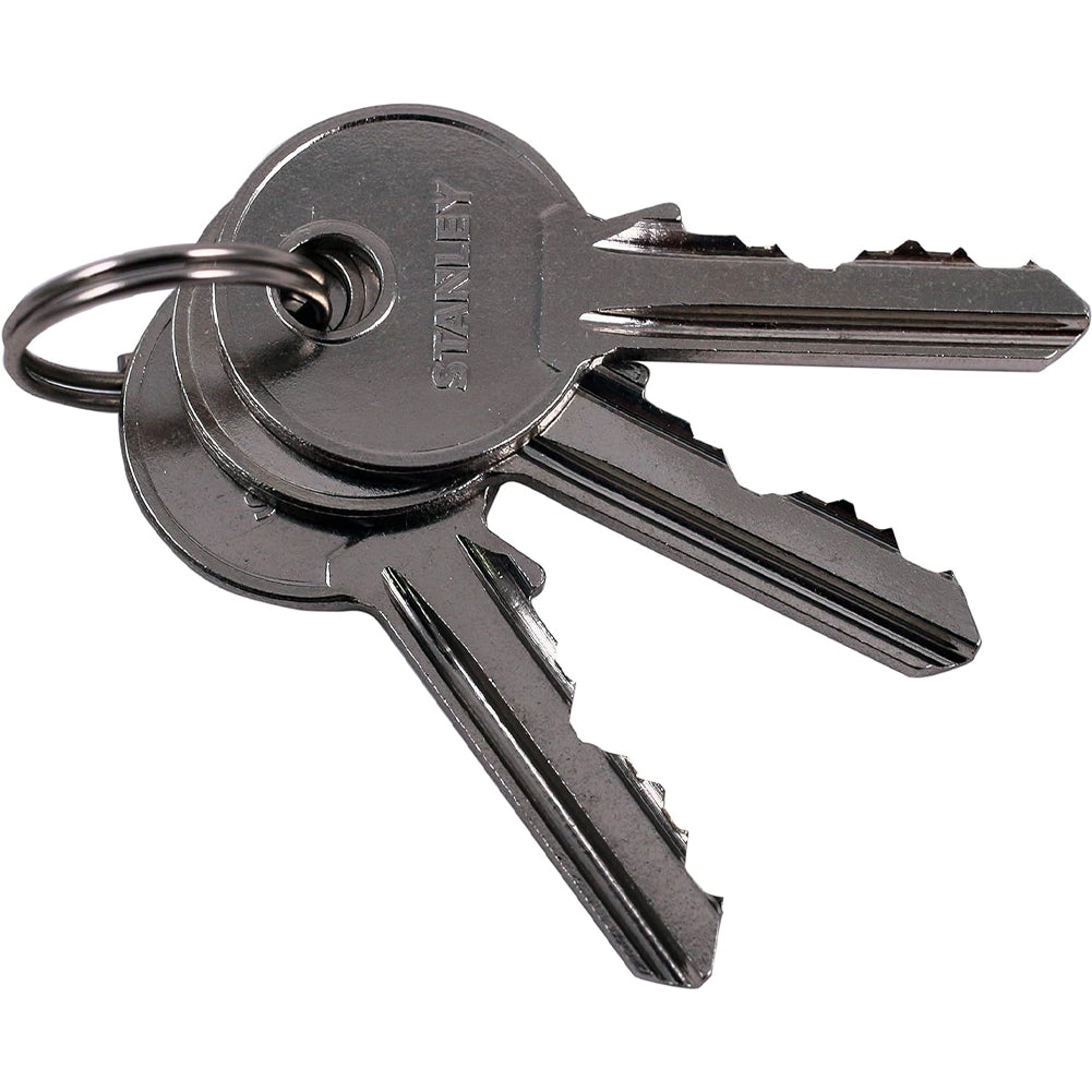 Stanley Lucchetto Sicurezza Arco Lungo in Acciaio Cementato da 40mm con 3 Chiavi