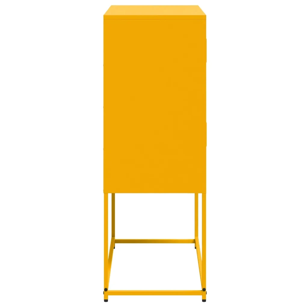 Credenza | Madia | Buffet da pranzo | Armadio da pranzo Giallo Senape 68,5x38,5x107 cm in Acciaio