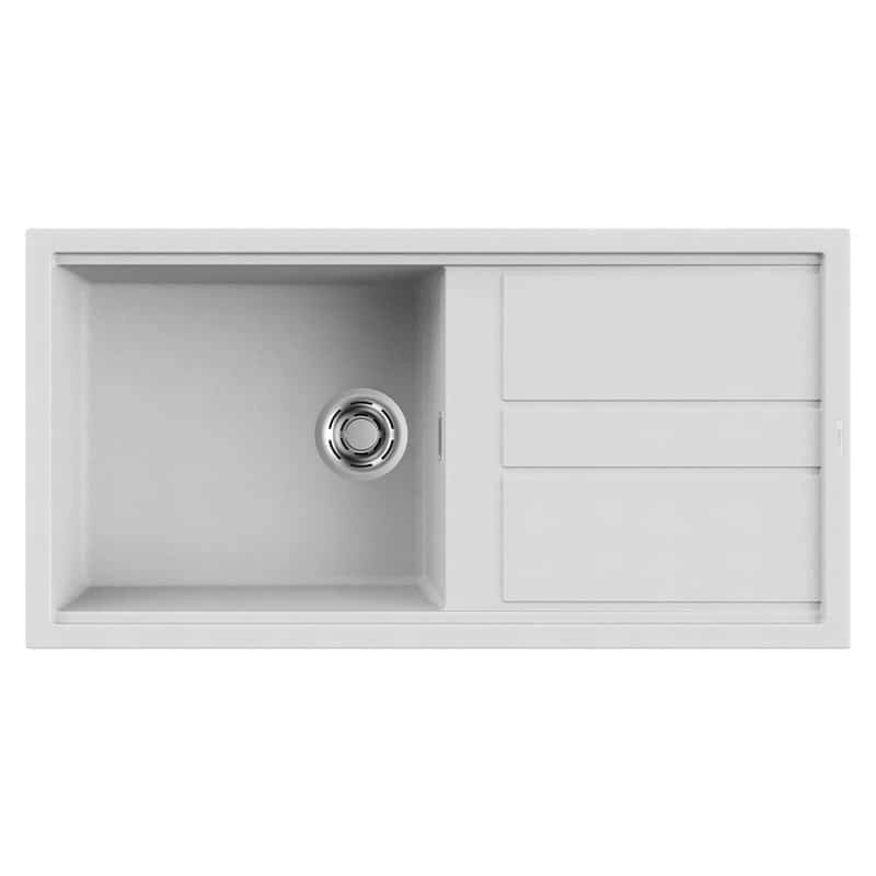 Lavello Elleci Incasso 1 vasca 100x51 Best 480 Granitek Bianco LGB48068