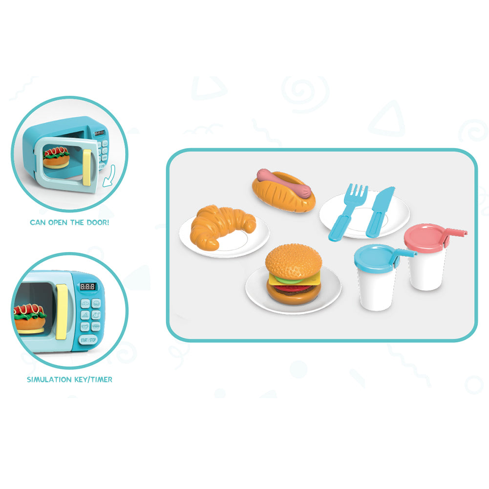 Forno a Microonde Giocattolo con Luci e Suoni Realistici Idea Regalo per Bambini