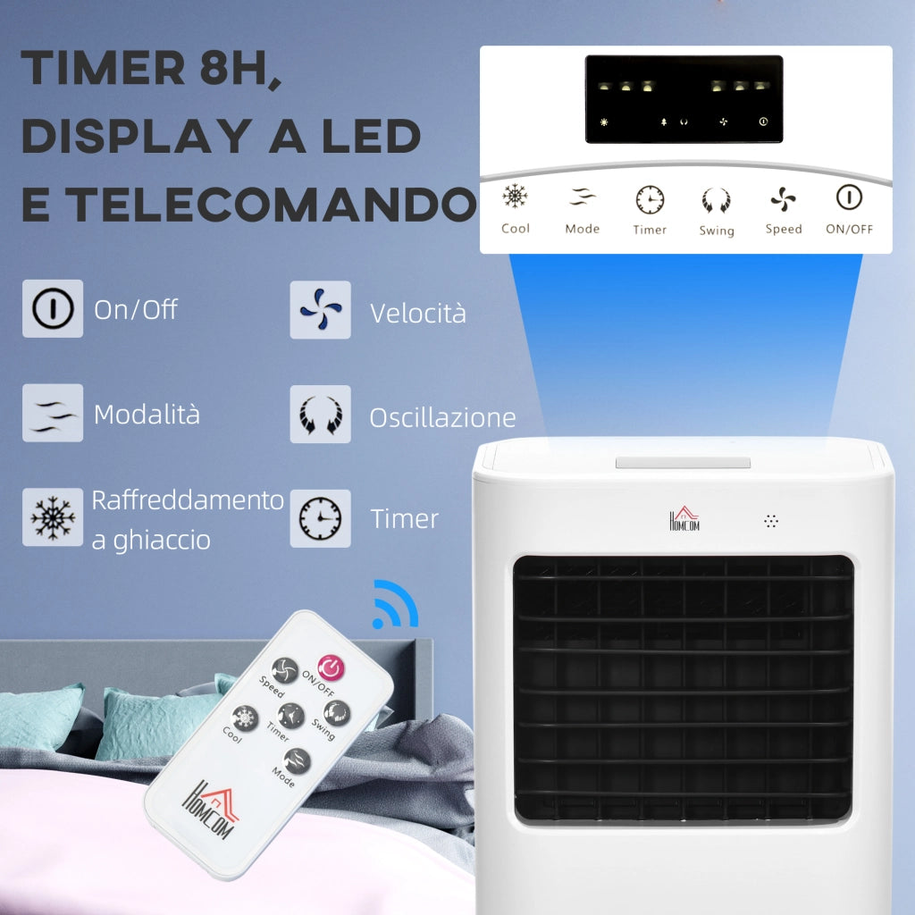 Raffrescatore Evaporativo Ventilatore 3 in 1 con Timer ¨C Zephmum ¨C Bianco 32x37x74 cm