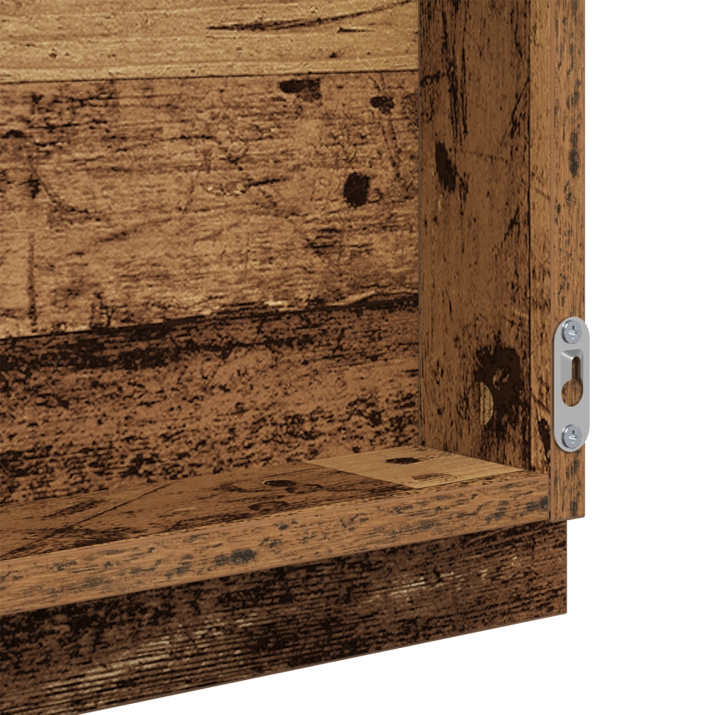Specchio da Bagno Legno Vecchio Legno ingegnerizzato, Vetro
