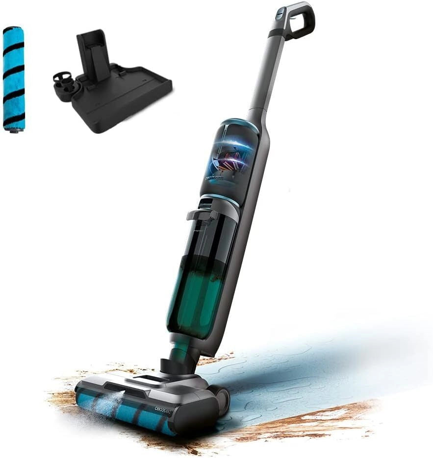Cecotec 05852 FreeGo WashandVacuum Spray Lavapavimenti Senza Filo 250 W 35 min autonomia 700 ml serbatoio colore Nero