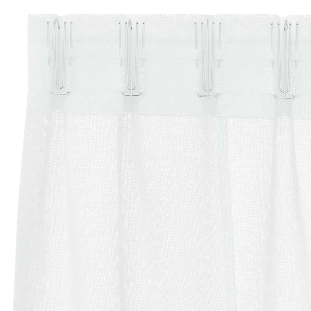 Tenda in Velo con tende 2 pcs Bianco 260 x 140 cm Poliestere 4108011