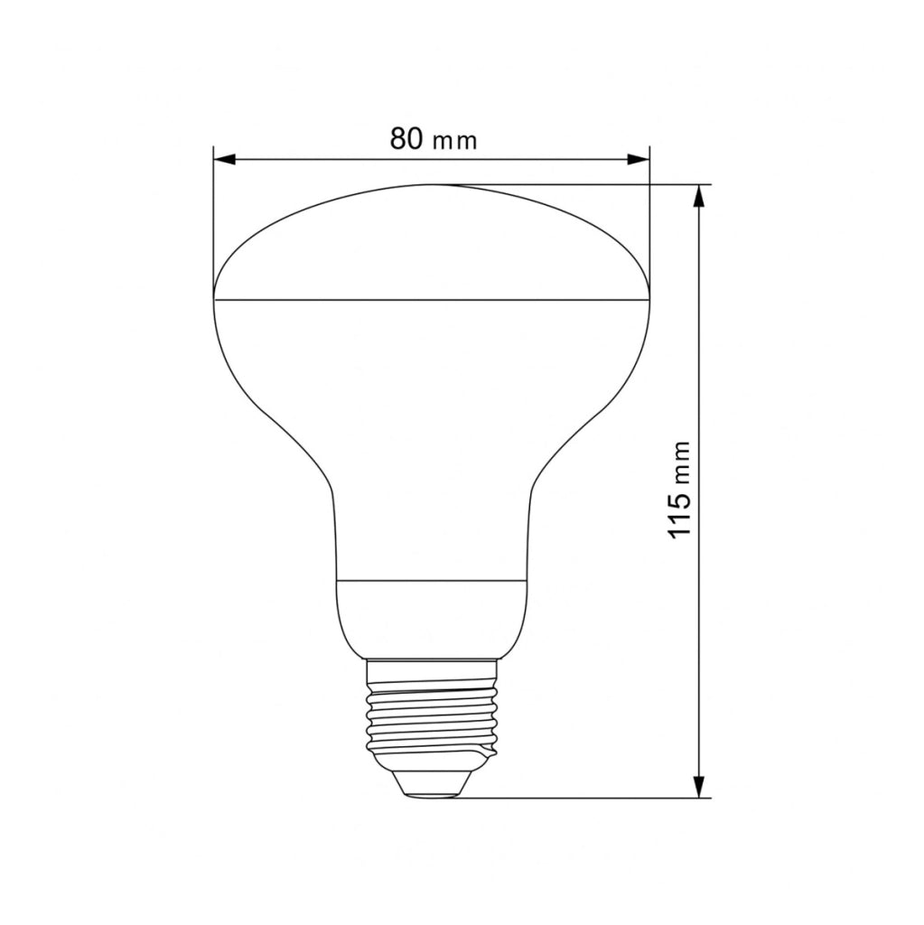 Lampadina LED Grow piante Fito R80 9W E27 1200K Videx