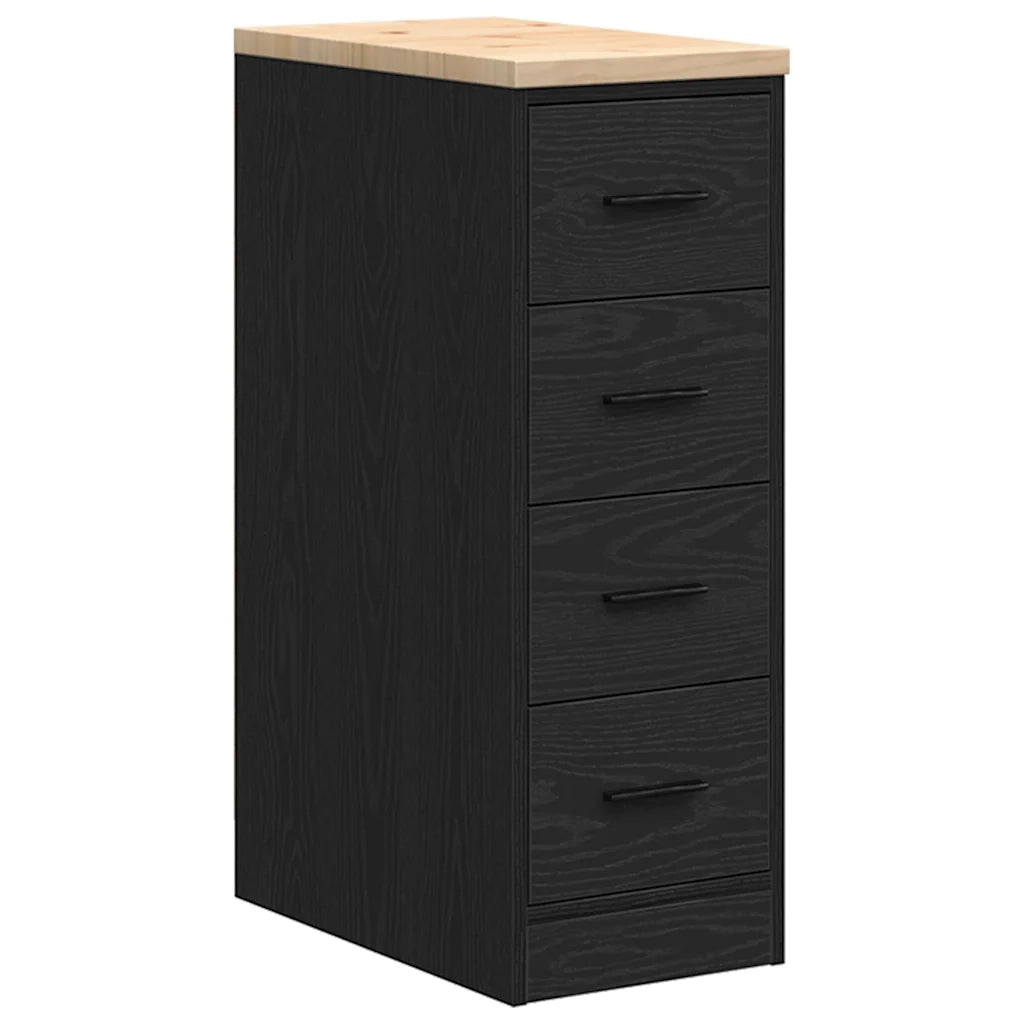 Armadi da Garage 2 pz Neri in Legno Multistrato