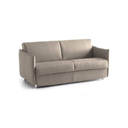 Follina, Divano Letto 2 Posti Sfoderabile Made in Italy, 160x95 cm Grigio Tortora