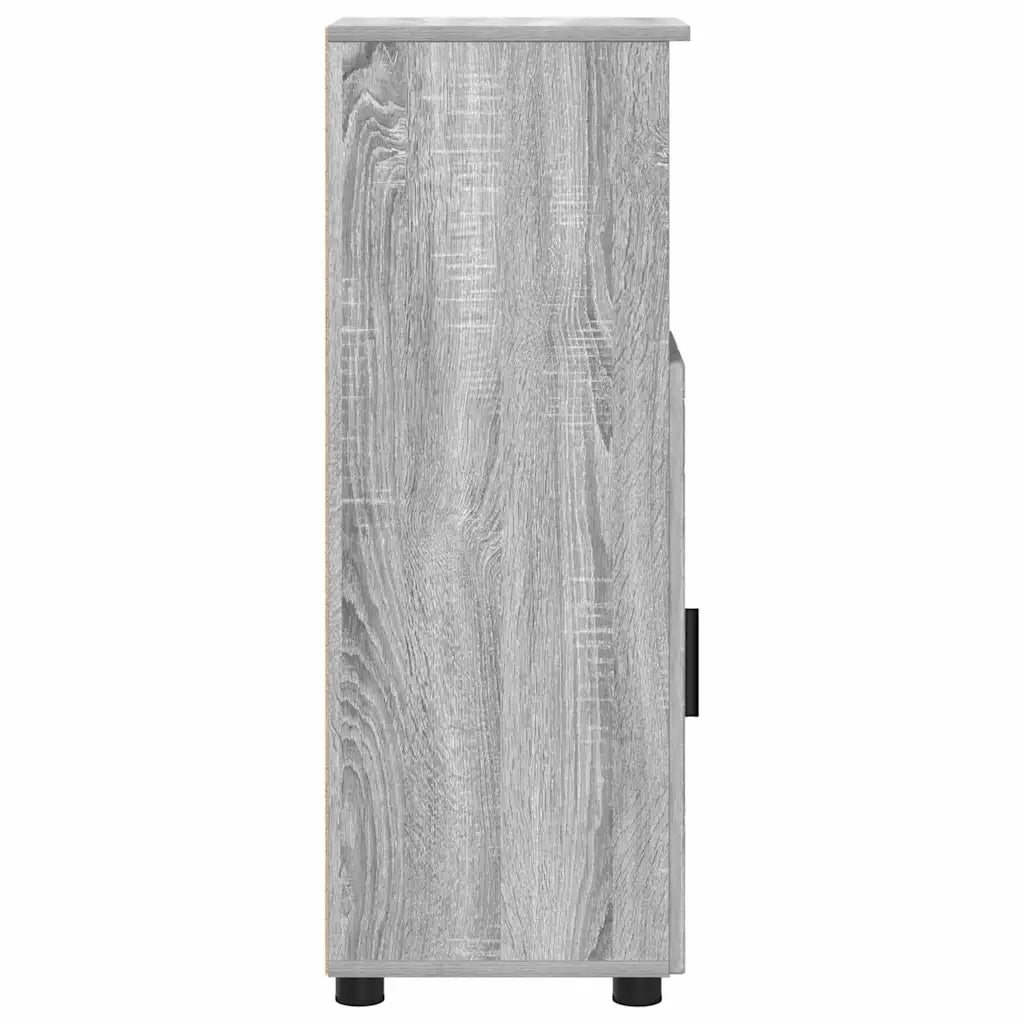 Mobile da Bagno con archiviazione Grigio Sonoma 30 x 35 x 95 cm
