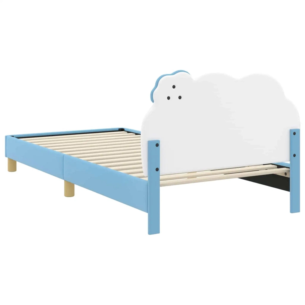 Struttura letto bambini con testata Blu 90 x 200 cm PU