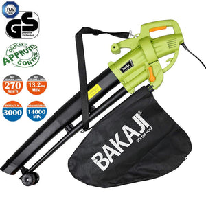 Aspiratore per foglie Trituratore e Soffiatore Elettrico 3000W Aspirafoglie 3in1