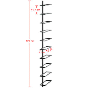 Stand Portabottiglie da Muro Scaffale Capacità 10 Bottiglie Cantinetta Bar Vino