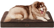 Honden letto ortopedico XXL per cani grandi 120x74x9cm, lavabile cuscino per cani morbido, guanciale per cani, guanciale per cani per in banco, marrone