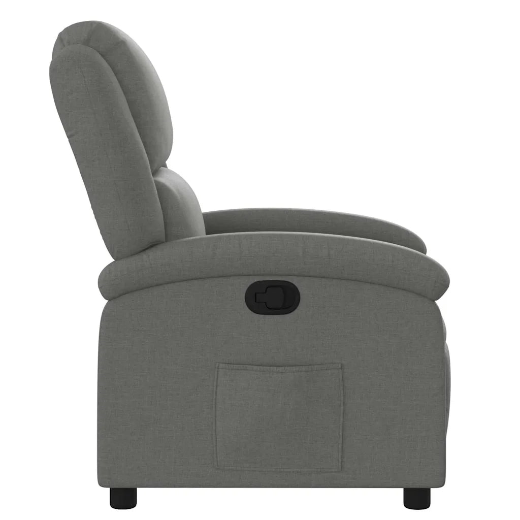 Poltrona reclinabile in tessuto grigio scuro 371752