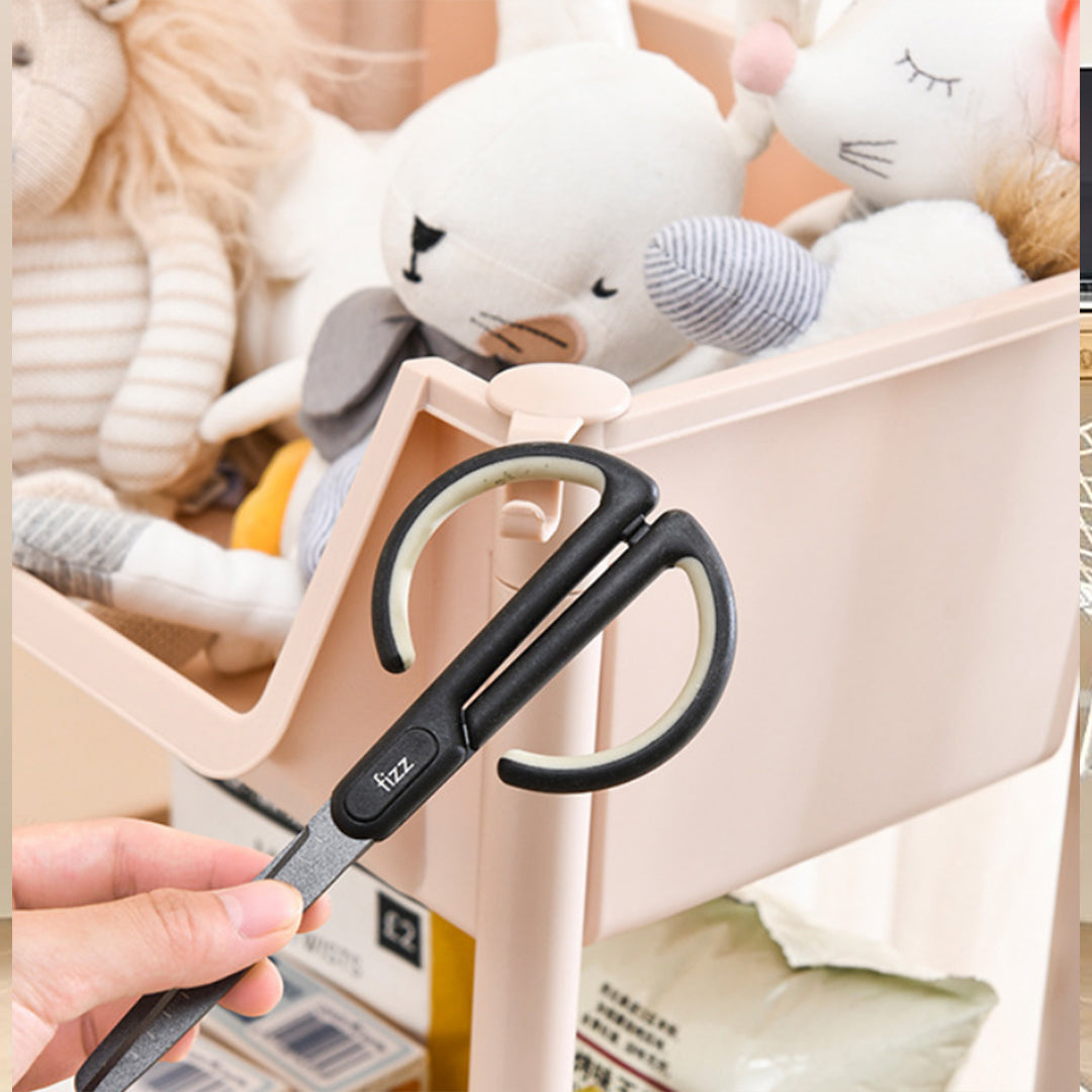 Carrello Multiuso con Ruote Scaffale Portaoggetti Libreria Salvaspazio Rosa