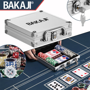 Set Valigetta Poker 100 Chip Fiches in Alluminio 2 Mazzi Texas Hold'em Blackjack